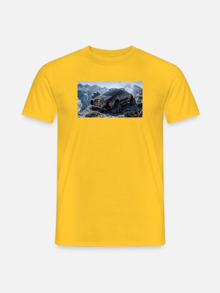 Futuristic All-Terrain Tracked Exploration Vehicle - Männer T-Shirt - Gelb