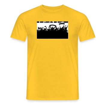 Fussball Fans Ultras - Männer T-Shirt - Gelb - Vorne - AI Model Male 178 dark (178cm)