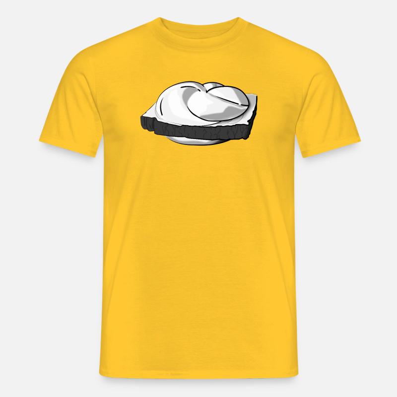 Leberkässemmel mit extra Style. - Männer T-Shirt - Gelb