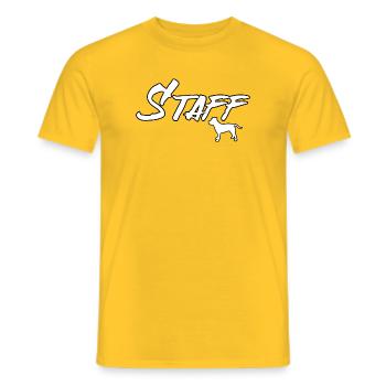 Staff Staffordshire Terrier Staffy Staffie - Männer T-Shirt - Gelb - Vorne - AI Model Male 178 dark (178cm)