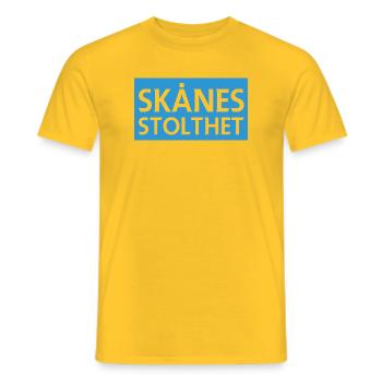 The Pride of Skåne - Men's T-Shirt - yellow - Front - AI Model Male 178 dark (178cm)