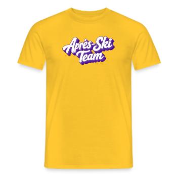 Apres Ski Team - Männer T-Shirt - Gelb - Vorne - AI Model Male 178 dark (178cm)