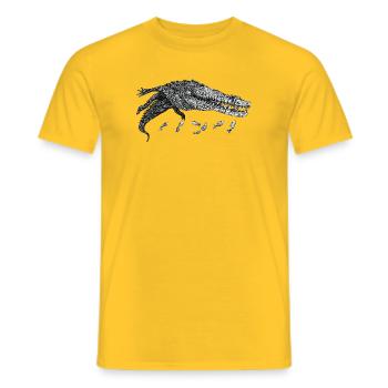 Schwimmendes Krokodil - Männer T-Shirt - Gelb - Vorne - AI Model Male 178 dark (178cm)