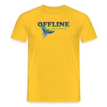 OFFLINE - Männer T-Shirt - Gelb - Vorne - AI Model Male 178 dark (178cm)
