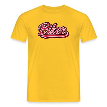 Biker - T-shirt homme - jaune - Devant - AI Model Male 178 dark (178cm)