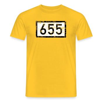 Rheinkilometer 655 Bonn am Rhein (Vintage) - Männer T-Shirt - Gelb - Vorne - AI Model Male 178 dark (178cm)