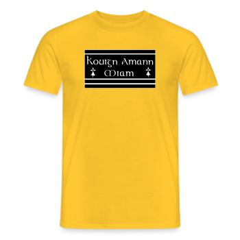 Kouign Amann - Men's T-Shirt - yellow - Front - AI Model Male 178 dark (178cm)