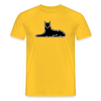 Loup d’Itchkérie 2024 - T-shirt homme - jaune - Devant - AI Model Male 178 dark (178cm)