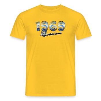 1969 Vintage Retro – Cassette – Cool Olds - Men's T-Shirt - yellow - Front - AI Model Male 178 dark (178cm)