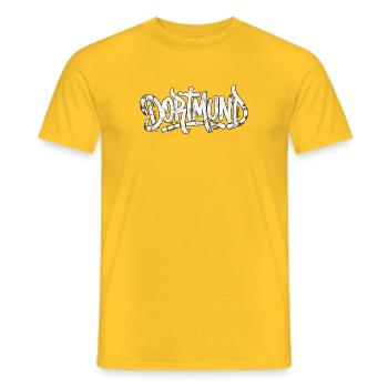Dortmund Graffiti Hip Hop - Männer T-Shirt - Gelb - Vorne - AI Model Male 178 dark (178cm)