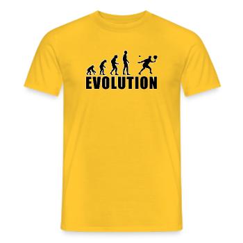 Evolution Padel Player Gift - Men's T-Shirt - yellow - Front - AI Model Male 178 dark (178cm)