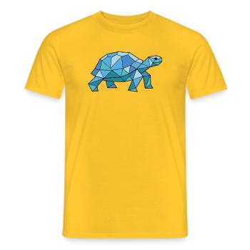Walking Poly Schildkröte - Männer T-Shirt - Gelb - Vorne - AI Model Male 178 dark (178cm)