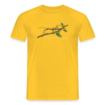 Indische Stabschrecke Carausius morosus - Männer T-Shirt - Gelb - Vorne - AI Model Male 178 dark (178cm)