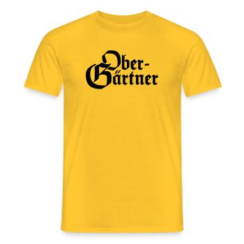 Obergärtner Frkt - Männer T-Shirt - Gelb - Vorne - AI Model Male 178 dark (178cm)