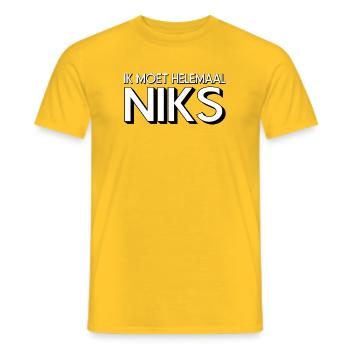Je ne fais rien du tout ! Liberté! * - T-shirt homme - jaune - Devant - AI Model Male 178 dark (178cm)