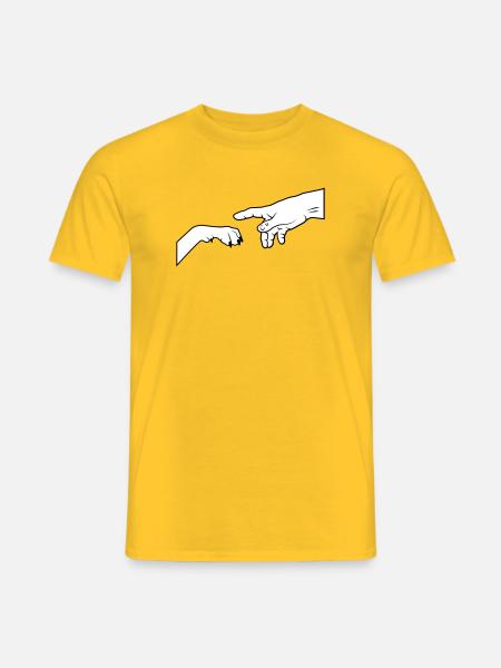 Dog Paw - Give Paw - Men's T-Shirt - yellow