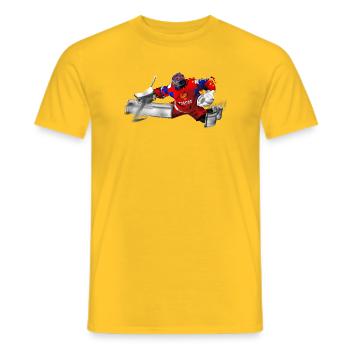 Eishockey Torwart - Männer T-Shirt - Gelb - Vorne - AI Model Male 178 dark (178cm)