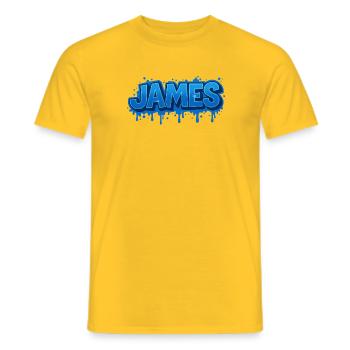 Graffiti  John Prénom cadeau idéal imprimable sur  - T-shirt homme - jaune - Devant - AI Model Male 178 dark (178cm)
