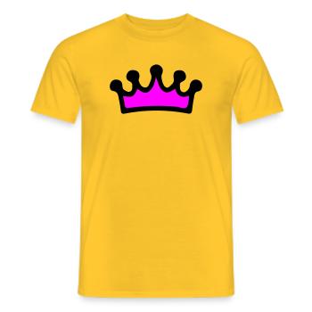 Krone Comic - T-shirt homme - jaune - Devant - AI Model Male 178 dark (178cm)