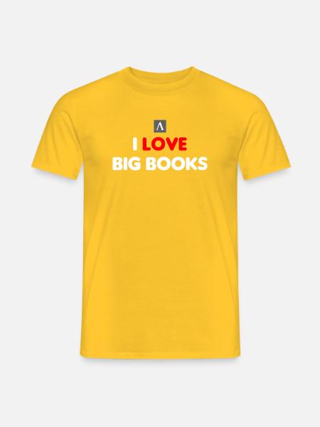 I LOVE BIG BOOKS - adakia - Männer T-Shirt - Gelb