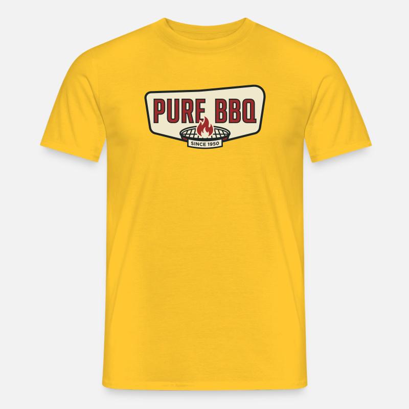 Pure Barbecue Retro Pitmaster Grill - T-shirt uomo - giallo