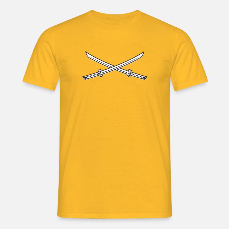 Samurai épée - L’épée Ninja - T-shirt Homme - jaune