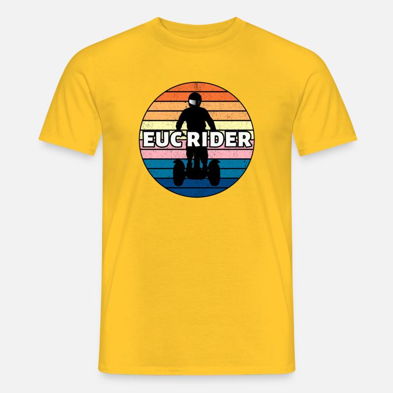 Elektrischer Einradfahrer. EUC-Reiter - Männer T-Shirt - Gelb