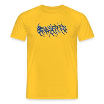 Strasbourg Street Art - Men's T-Shirt - yellow - Front - AI Model Male 178 dark (178cm)