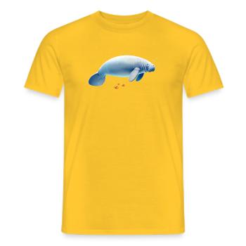 Lamantin - T-shirt homme - jaune - Devant - AI Model Male 178 dark (178cm)