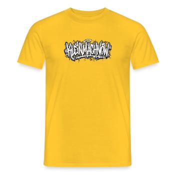 Kleinmachnow Berlin Graffiti Oldschool Hip Hop - Men's T-Shirt - yellow - Front - AI Model Male 178 dark (178cm)