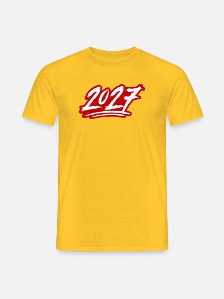 2027 Jahreszahl - Männer T-Shirt - Gelb