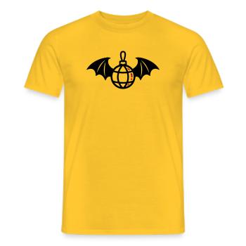 Fledermaus Discokugel Icon - Männer T-Shirt - Gelb - Vorne - AI Model Male 178 dark (178cm)