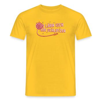 Das Leben ist kein Zuckerschlecken - Männer T-Shirt - Gelb - Vorne - AI Model Male 178 dark (178cm)