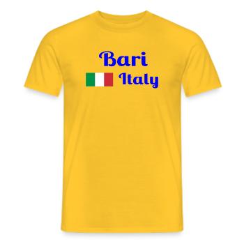 Bari Italia - Stylish prints - Men's T-Shirt - yellow - Front - AI Model Male 178 dark (178cm)