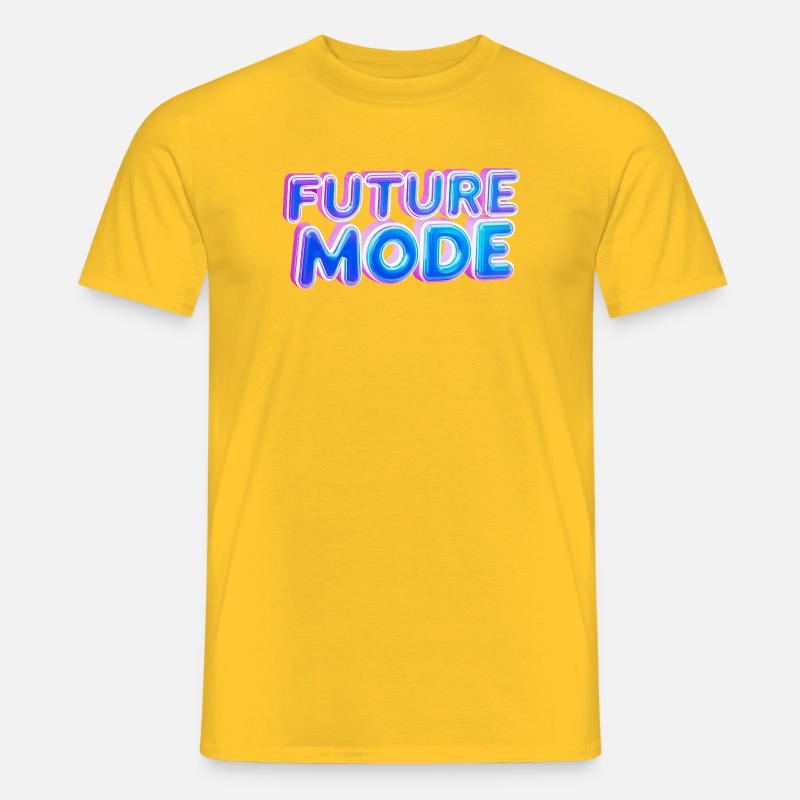 Future Mode Neon Licht - Männer T-Shirt - Gelb