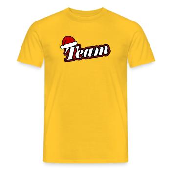 Weihnachts Team Weihnachtsmütze - Männer T-Shirt - Gelb - Vorne - AI Model Male 178 dark (178cm)