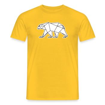 Polar Bär Polygon Eisbär Symbol - Männer T-Shirt - Gelb - Vorne - AI Model Male 178 dark (178cm)