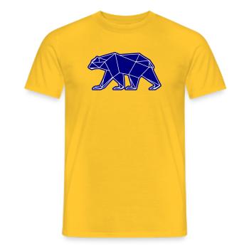 Eisbär Polar Bär Polygon Symbol - Männer T-Shirt - Gelb - Vorne - AI Model Male 178 dark (178cm)