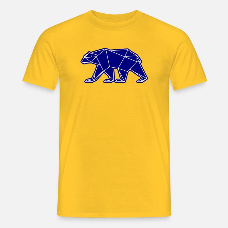 Eisbär Polar Bär Polygon Symbol - Männer T-Shirt - Gelb