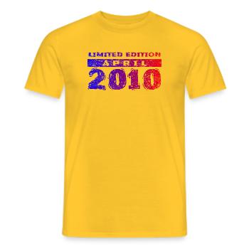 16e anniversaire Édition limitée 04/2010 - T-shirt homme - jaune - Devant - AI Model Male 178 dark (178cm)