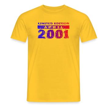 25e anniversaire Édition Limitée 04/2001 - T-shirt homme - jaune - Devant - AI Model Male 178 dark (178cm)