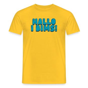 Hallo i bims! - Männer T-Shirt - Gelb - Vorne - AI Model Male 178 dark (178cm)