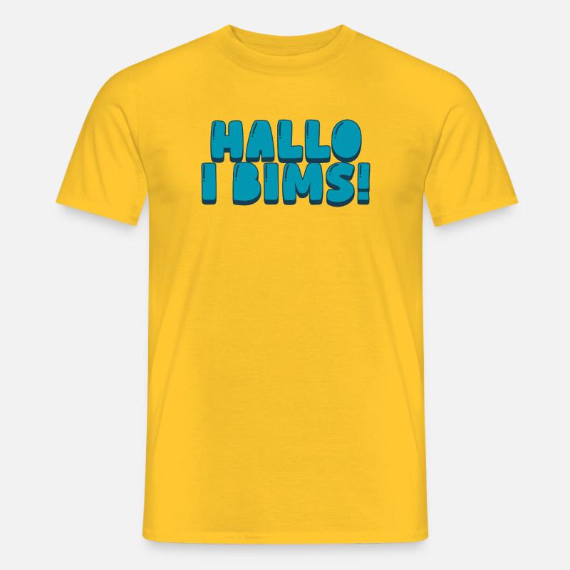 Hallo i bims! - Männer T-Shirt - Gelb