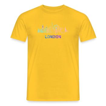 London City Skyline - Männer T-Shirt - Gelb - Vorne - AI Model Male 178 dark (178cm)