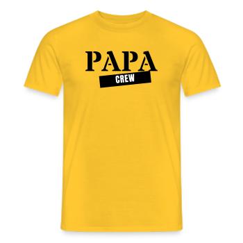 Équipe du Papa - Look assorti à la fête des pères en famille - T-shirt homme - jaune - Devant - AI Model Male 178 dark (178cm)