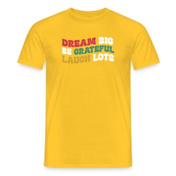 Pensée positive Motivation inspirante - T-shirt homme - jaune - Devant - AI Model Male 178 dark (178cm)