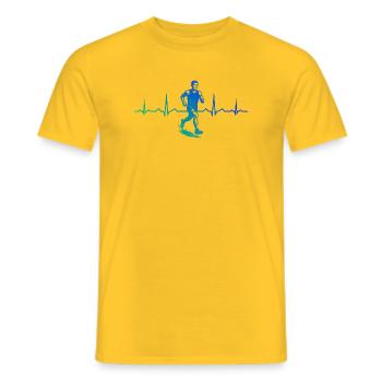 Design vintage de course pour la course - T-shirt homme - jaune - Devant - AI Model Male 178 dark (178cm)