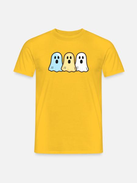 Ghosts Halloween Équipe drôle - T-shirt homme - jaune