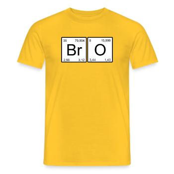 BrO Element Design Chimie - T-shirt homme - jaune - Devant - AI Model Male 178 dark (178cm)
