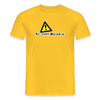 Not fully medicated - Men's T-Shirt - yellow - Front - AI Model Male 178 dark (178cm)